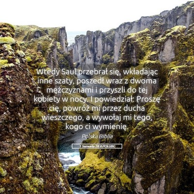 Picture 05 - 1 Samuela 28:8 POLUBG - Wtedy Saul przebrał się, wkładając inne - Bible Verse Picture