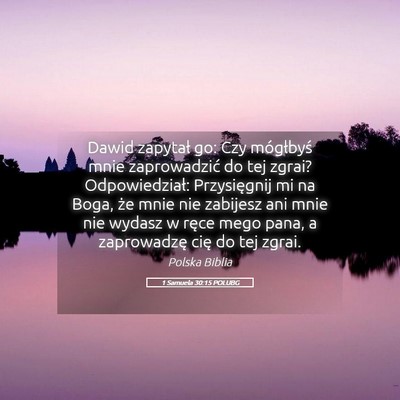 Picture 05 - 1 Samuela 30:15 POLUBG - Dawid zapytał go: Czy mógłbyś mnie - Bible Verse Picture