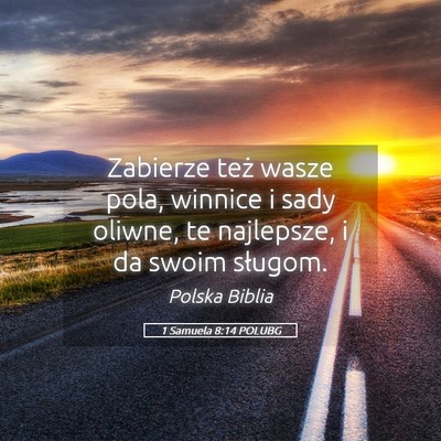Picture 05 - 1 Samuela 8:14 POLUBG - Zabierze też wasze pola, winnice i sady oliwne, - Bible Verse Picture