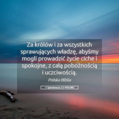 Picture 05 - 1 Tymoteusza 2:2 POLUBG - Za królów i za wszystkich sprawujących - Bible Verse Picture