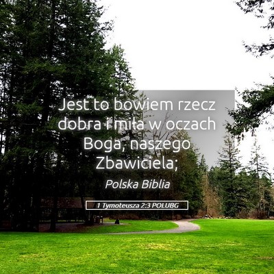 Picture 05 - 1 Tymoteusza 2:3 POLUBG - Jest to bowiem rzecz dobra i miła w oczach Boga, - Bible Verse Picture
