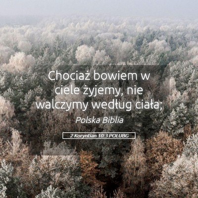 Picture 05 - 2 Koryntian 10:3 POLUBG - Chociaż bowiem w ciele żyjemy, nie walczymy - Bible Verse Picture