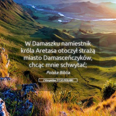 Picture 05 - 2 Koryntian 11:32 POLUBG - W Damaszku namiestnik króla Aretasa otoczył - Bible Verse Picture
