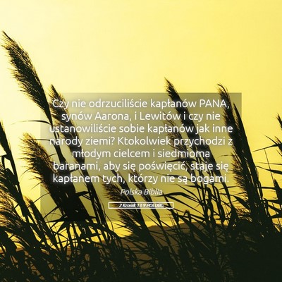 Picture 05 - 2 Kronik 13:9 POLUBG - Czy nie odrzuciliście kapłanów PANA, synów - Bible Verse Picture