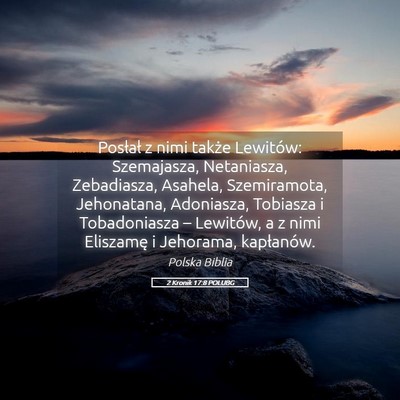 Picture 05 - 2 Kronik 17:8 POLUBG - Posłał z nimi także Lewitów: Szemajasza, - Bible Verse Picture