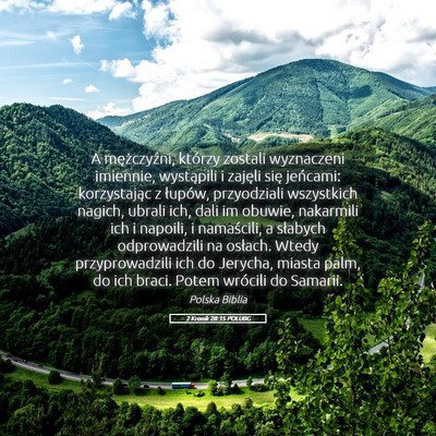 Picture 05 - 2 Kronik 28:15 POLUBG - A mężczyźni, którzy zostali wyznaczeni - Bible Verse Picture
