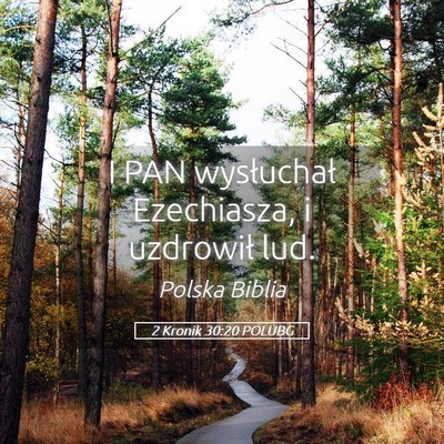 Picture 05 - 2 Kronik 30:20 POLUBG - I PAN wysłuchał Ezechiasza, i uzdrowił - Bible Verse Picture
