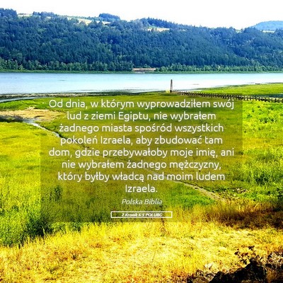 Picture 05 - 2 Kronik 6:5 POLUBG - Od dnia, w którym wyprowadziłem swój lud z - Bible Verse Picture