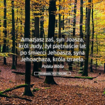 Picture 05 - 2 Królewska 14:17 POLUBG - Amazjasz zaś, syn Joasza, król Judy, żył - Bible Verse Picture