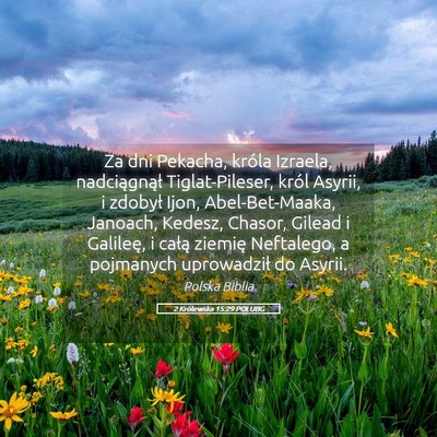 Picture 05 - 2 Królewska 15:29 POLUBG - Za dni Pekacha, króla Izraela, nadciągnął - Bible Verse Picture