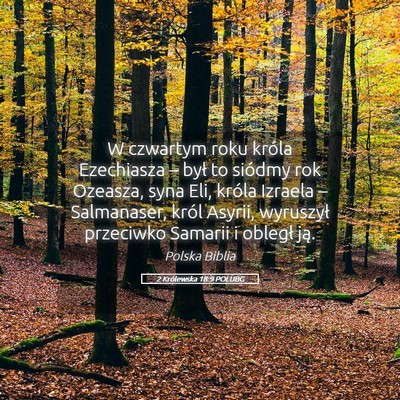 Picture 05 - 2 Królewska 18:9 POLUBG - W czwartym roku króla Ezechiasza – był to - Bible Verse Picture