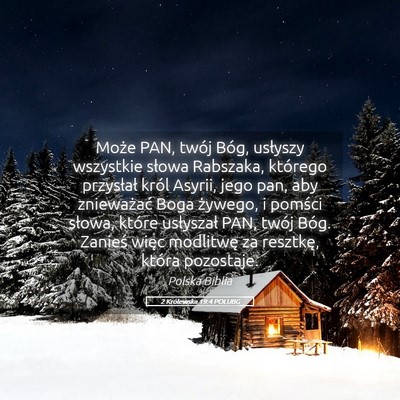 Picture 05 - 2 Królewska 19:4 POLUBG - Może PAN, twój Bóg, usłyszy wszystkie słowa - Bible Verse Picture