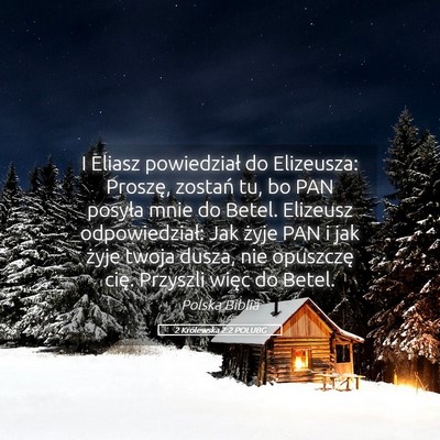 Picture 05 - 2 Królewska 2:2 POLUBG - I Eliasz powiedział do Elizeusza: Proszę, - Bible Verse Picture
