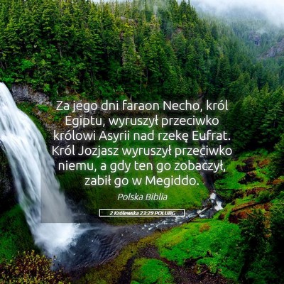 Picture 05 - 2 Królewska 23:29 POLUBG - Za jego dni faraon Necho, król Egiptu, wyruszył - Bible Verse Picture