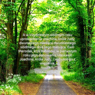 Picture 05 - 2 Królewska 25:27 POLUBG - A w trzydziestym siódmym roku uprowadzenia - Bible Verse Picture