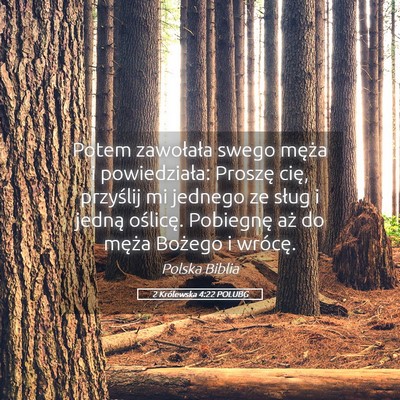 Picture 05 - 2 Królewska 4:22 POLUBG - Potem zawołała swego męża i powiedziała: - Bible Verse Picture
