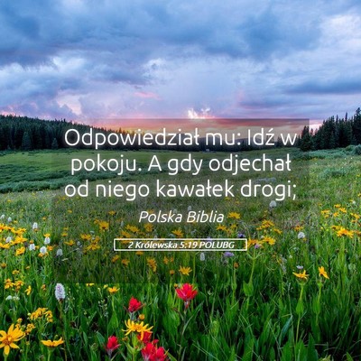 Picture 05 - 2 Królewska 5:19 POLUBG - Odpowiedział mu: Idź w pokoju. A gdy odjechał - Bible Verse Picture