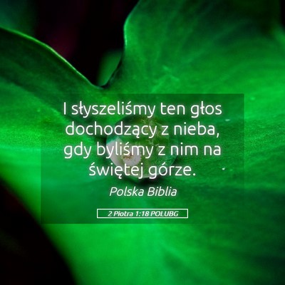 Picture 05 - 2 Piotra 1:18 POLUBG - I słyszeliśmy ten głos dochodzący z nieba, - Bible Verse Picture