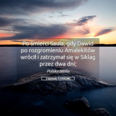 Picture 05 - 2 Samuela 1:1 POLUBG - Po śmierci Saula, gdy Dawid po rozgromieniu - Bible Verse Picture