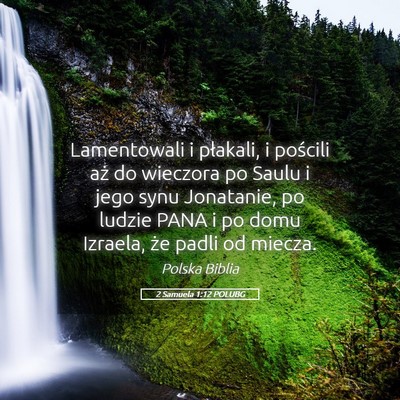 Picture 05 - 2 Samuela 1:12 POLUBG - Lamentowali i płakali, i pościli aż do - Bible Verse Picture