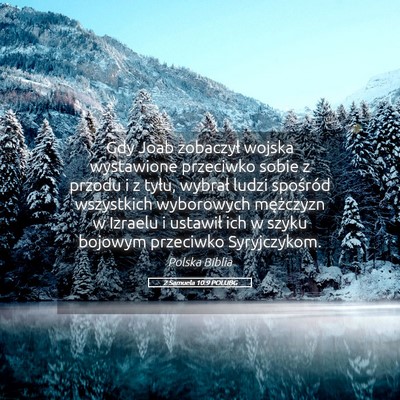 Picture 05 - 2 Samuela 10:9 POLUBG - Gdy Joab zobaczył wojska wystawione przeciwko - Bible Verse Picture