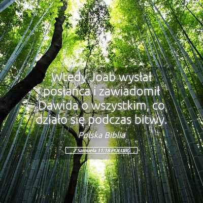 Picture 05 - 2 Samuela 11:18 POLUBG - Wtedy Joab wysłał posłańca i zawiadomił - Bible Verse Picture