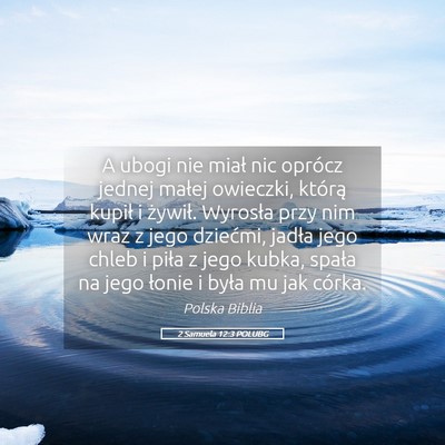 Picture 05 - 2 Samuela 12:3 POLUBG - A ubogi nie miał nic oprócz jednej małej - Bible Verse Picture