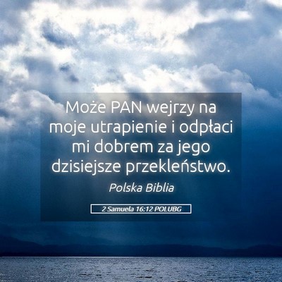 Picture 05 - 2 Samuela 16:12 POLUBG - Może PAN wejrzy na moje utrapienie i odpłaci mi - Bible Verse Picture