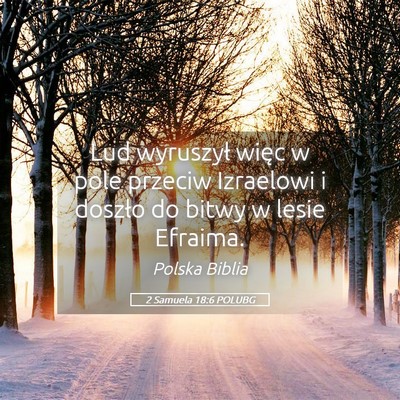 Picture 05 - 2 Samuela 18:6 POLUBG - Lud wyruszył więc w pole przeciw Izraelowi i - Bible Verse Picture