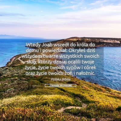 Picture 05 - 2 Samuela 19:5 POLUBG - Wtedy Joab wszedł do króla do domu i - Bible Verse Picture
