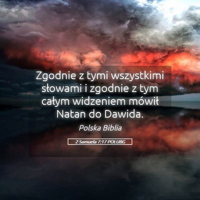 Picture 05 - 2 Samuela 7:17 POLUBG - Zgodnie z tymi wszystkimi słowami i zgodnie z - Bible Verse Picture