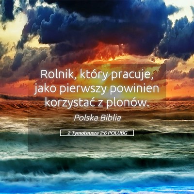 Picture 05 - 2 Tymoteusza 2:6 POLUBG - Rolnik, który pracuje, jako pierwszy powinien - Bible Verse Picture