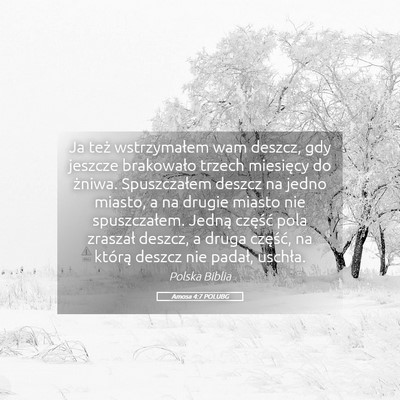 Picture 05 - Amosa 4:7 POLUBG - Ja też wstrzymałem wam deszcz, gdy jeszcze - Bible Verse Picture