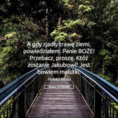 Picture 05 - Amosa 7:2 POLUBG - A gdy zjadły trawę ziemi, powiedziałem: Panie - Bible Verse Picture