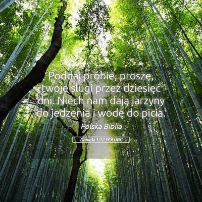 Picture 05 - Daniela 1:12 POLUBG - Poddaj próbie, proszę, twoje sługi przez - Bible Verse Picture