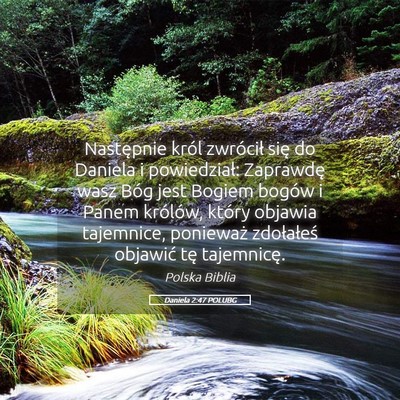Picture 05 - Daniela 2:47 POLUBG - Następnie król zwrócił się do Daniela i - Bible Verse Picture