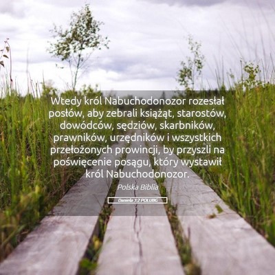 Picture 05 - Daniela 3:2 POLUBG - Wtedy król Nabuchodonozor rozesłał posłów, - Bible Verse Picture