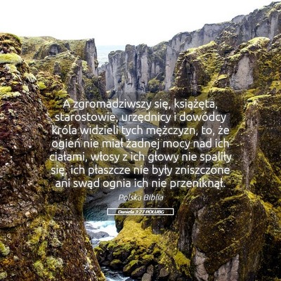Picture 05 - Daniela 3:27 POLUBG - A zgromadziwszy się, książęta, starostowie, - Bible Verse Picture