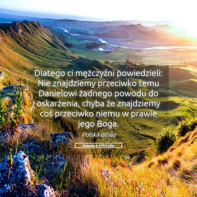 Picture 05 - Daniela 6:5 POLUBG - Dlatego ci mężczyźni powiedzieli: Nie - Bible Verse Picture