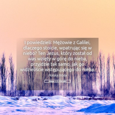 Picture 05 - Dzieje 1:11 POLUBG - I powiedzieli: Mężowie z Galilei, dlaczego - Bible Verse Picture