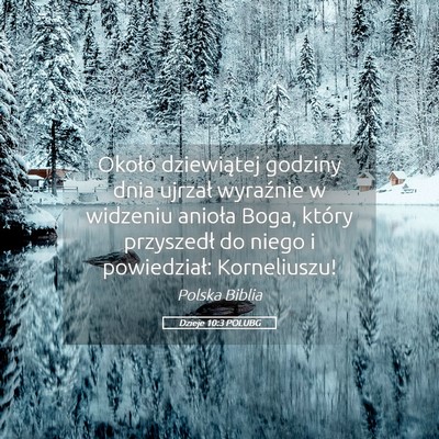 Picture 05 - Dzieje 10:3 POLUBG - Około dziewiątej godziny dnia ujrzał wyraźnie - Bible Verse Picture