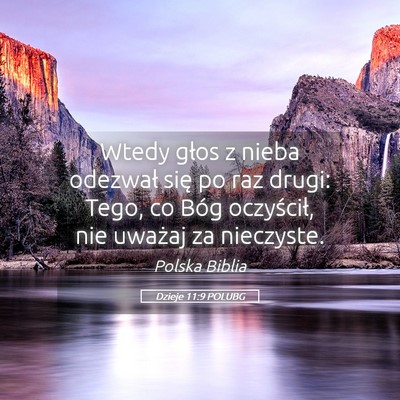 Picture 05 - Dzieje 11:9 POLUBG - Wtedy głos z nieba odezwał się po raz drugi: - Bible Verse Picture