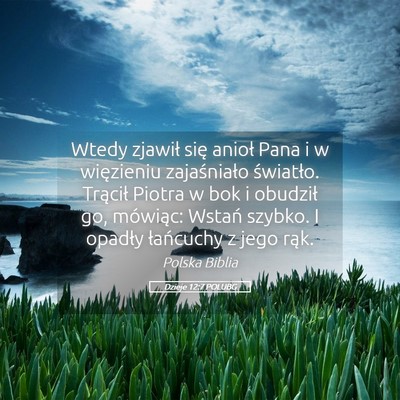 Picture 05 - Dzieje 12:7 POLUBG - Wtedy zjawił się anioł Pana i w więzieniu - Bible Verse Picture