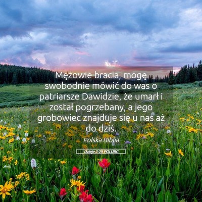 Picture 05 - Dzieje 2:29 POLUBG - Mężowie bracia, mogę swobodnie mówić do was - Bible Verse Picture