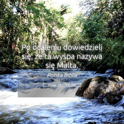 Picture 05 - Dzieje 28:1 POLUBG - Po ocaleniu dowiedzieli się, że ta wyspa nazywa - Bible Verse Picture
