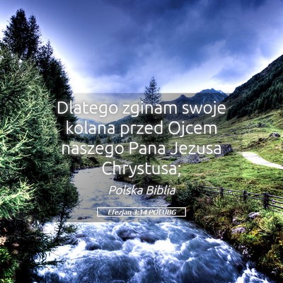 Picture 05 - Efezjan 3:14 POLUBG - Dlatego zginam swoje kolana przed Ojcem naszego - Bible Verse Picture