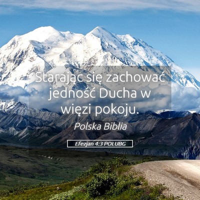 Picture 05 - Efezjan 4:3 POLUBG - Starając się zachować jedność Ducha w więzi - Bible Verse Picture