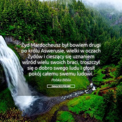 Picture 05 - Estery 10:3 POLUBG - Żyd Mardocheusz był bowiem drugi po królu - Bible Verse Picture