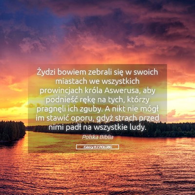 Picture 05 - Estery 9:2 POLUBG - Żydzi bowiem zebrali się w swoich miastach we - Bible Verse Picture