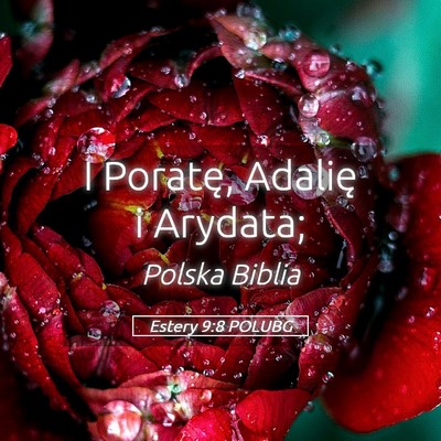 Picture 05 - Estery 9:8 POLUBG - I Poratę, Adalię i - Bible Verse Picture